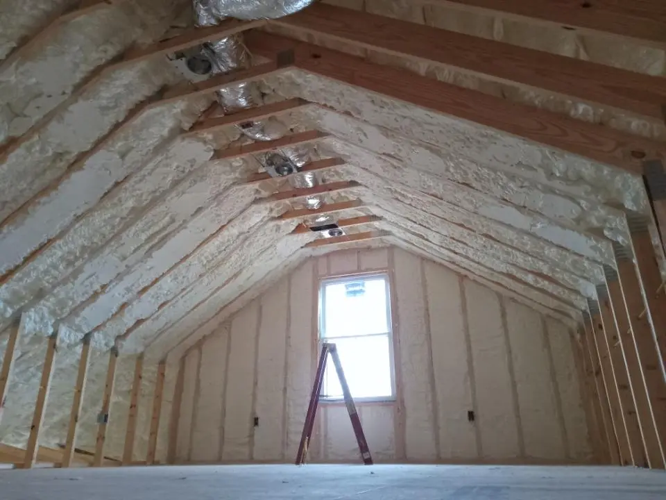 Spray foam roofing application for Crawl Space Insulation project in Florence
